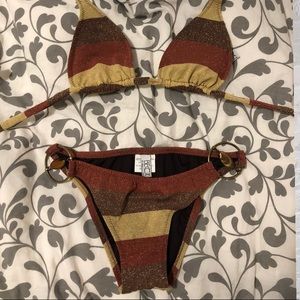 🛍 5 for $30 🛍 Copper Bikini with Metal Accents